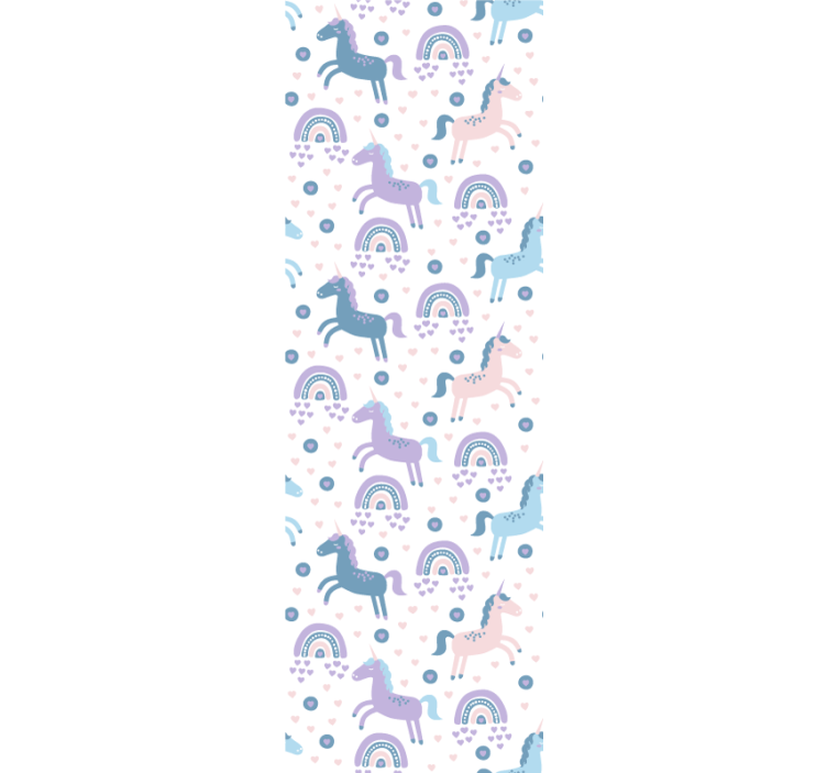 Whimsical Unicorns nursery wallpaper - TenStickers