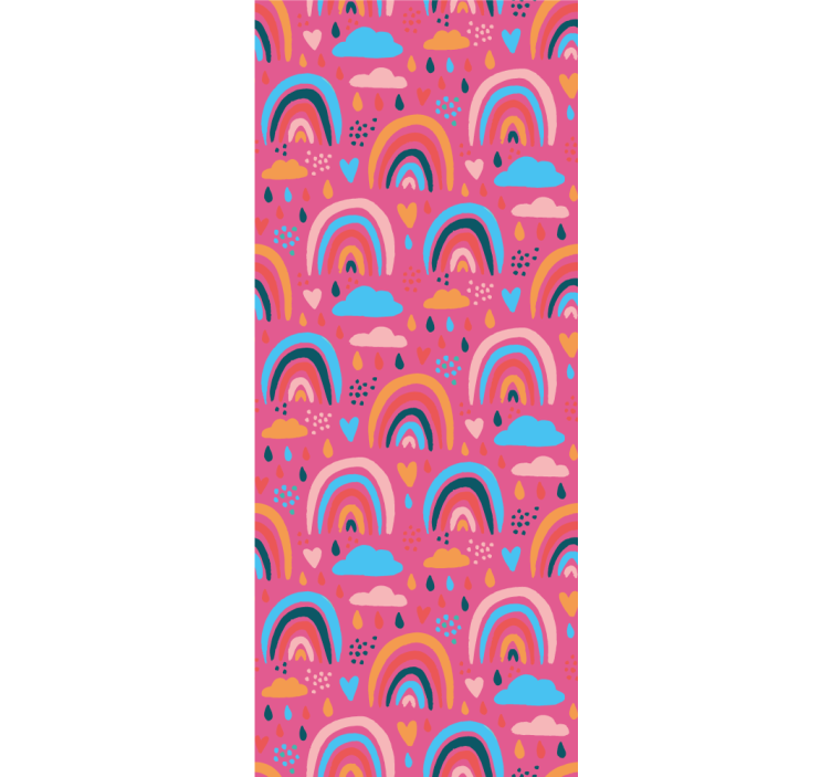 Playful Rainbow Patterns kids wallpaper - TenStickers