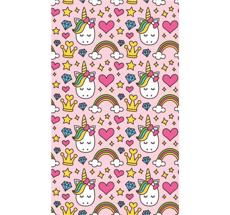 Whimsical Unicorn Fantasy kids wallpaper - TenStickers