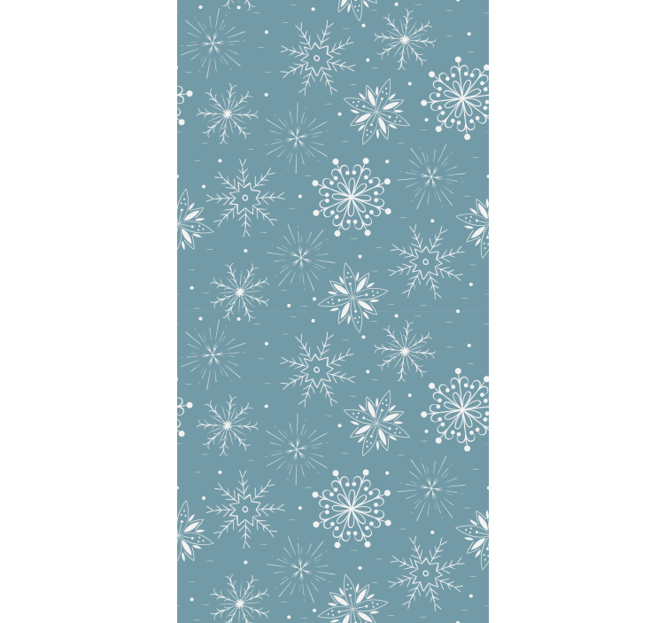 Blue and white snowflakes xmas wallpaper - TenStickers