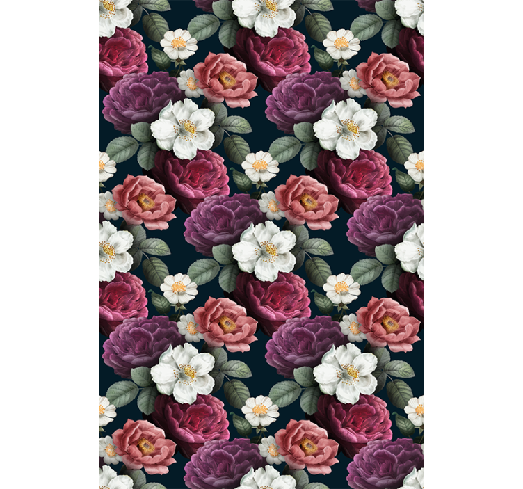 Blossoming Elegance flower wallpaper - TenStickers