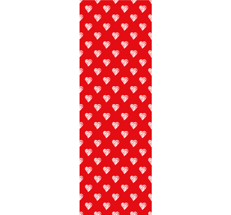 White drawn hearts Teen Bedroom Wallpaper - TenStickers