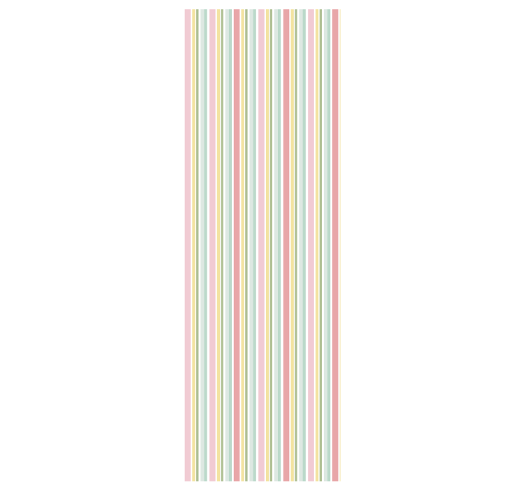Horizontal pastel multicolor striped  wallpaper - TenStickers