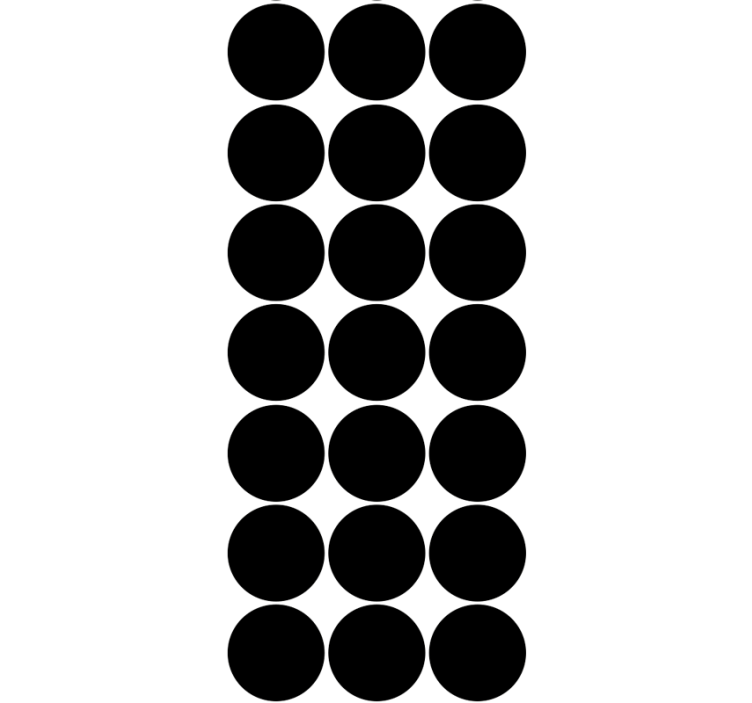 Chic black circular pattern wallpaper polka dots - TenStickers