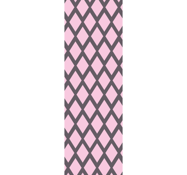 Pink and gray rhombuses design square wallpaper - TenStickers