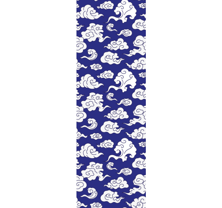 Cloudy Motif Pattern New York wallpaper - TenStickers