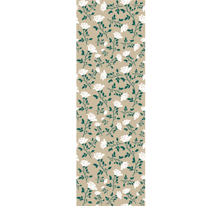Subtle bloom pattern flower wallpaper - TenStickers