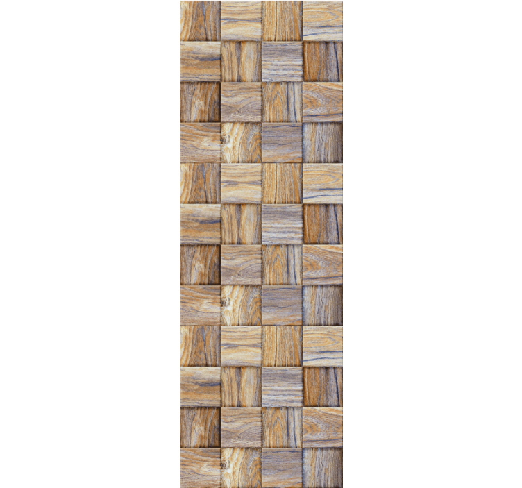 Interlaced Timber wood effect wallpaper - TenStickers