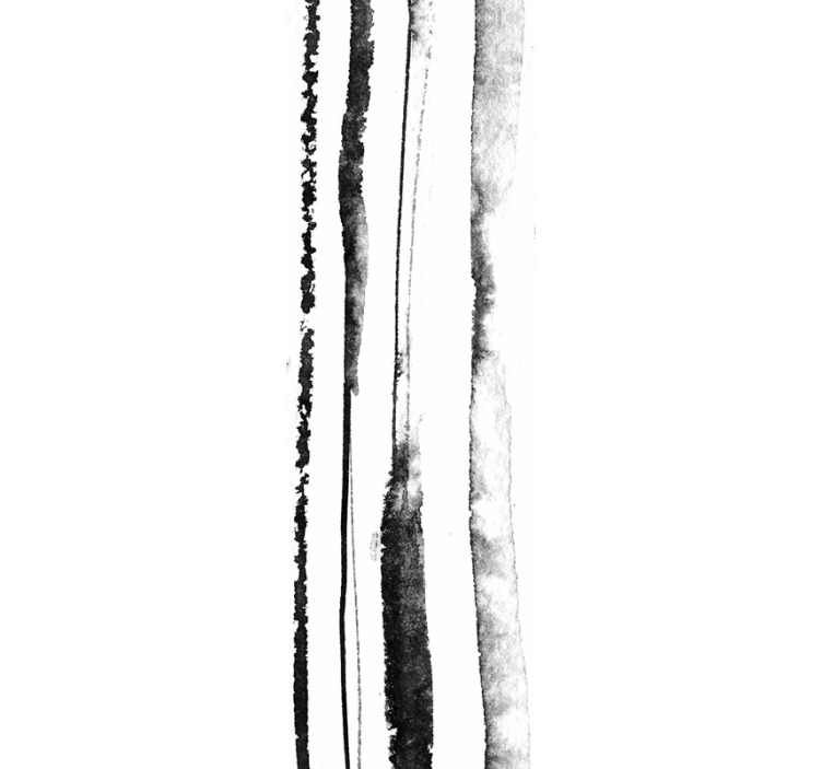 Organic black and white pattern vertical stripes wallpaper - TenStickers