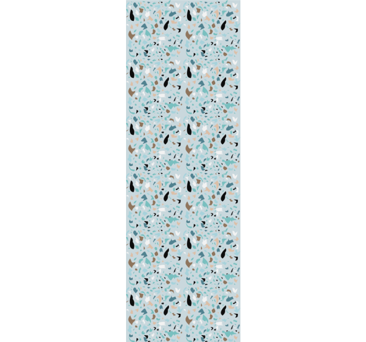Light blue terrazzo effect dining room wallpaper - TenStickers