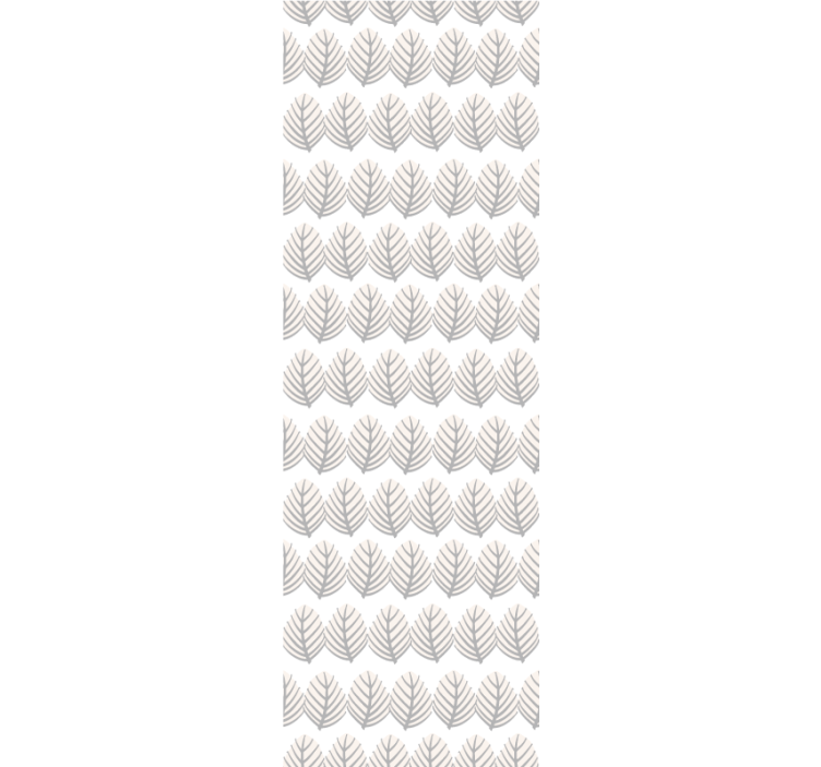 Grey leaf shaped pattern bathroom wallpaper - TenStickers