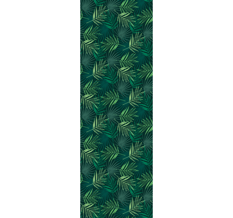 Realistic green pattern leaf wallpaper - TenStickers