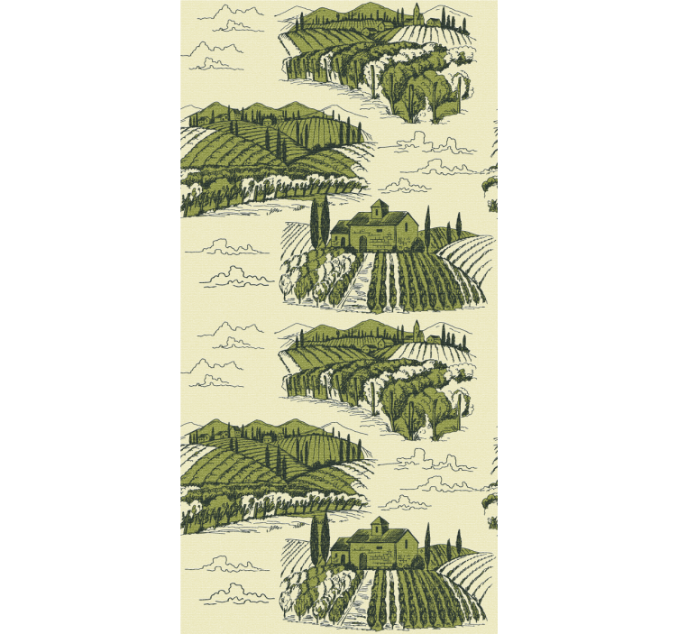 Vineyard Landscape nature wallpaper - TenStickers