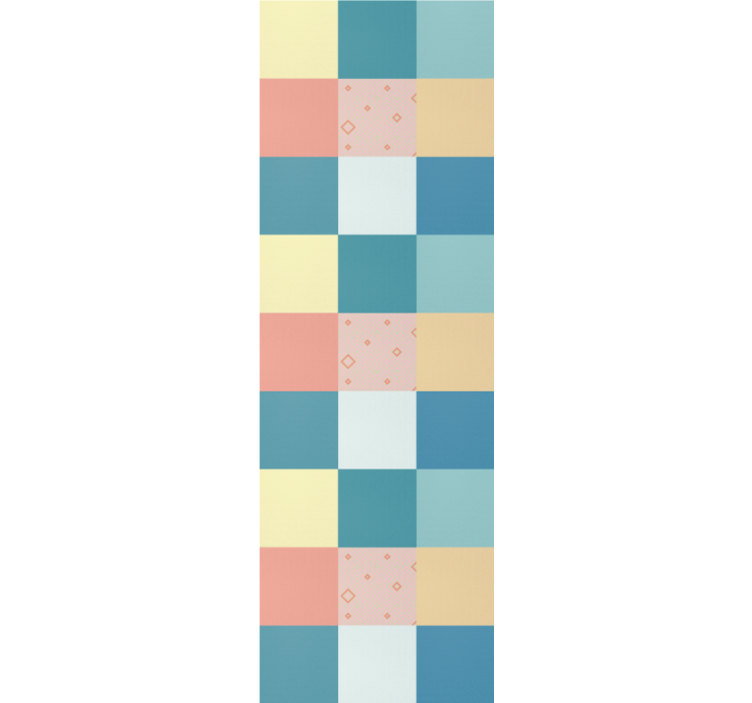 Soft colorful mosaic square wallpaper - TenStickers