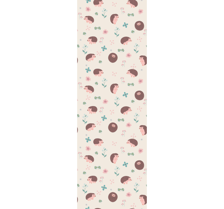 Cute Hedgehog Patterns animal wallpaper - TenStickers