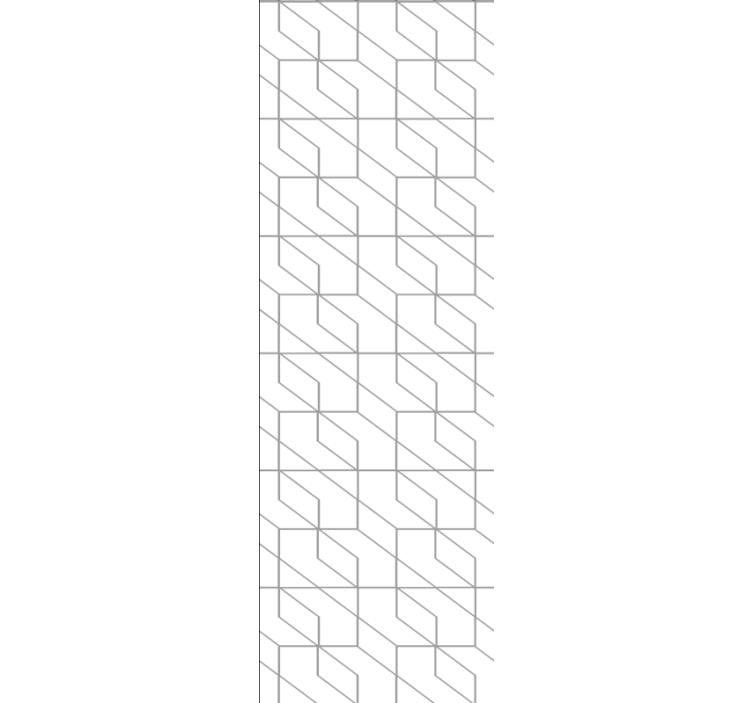 Geometric minimalistic white Square Wallpaper - TenStickers