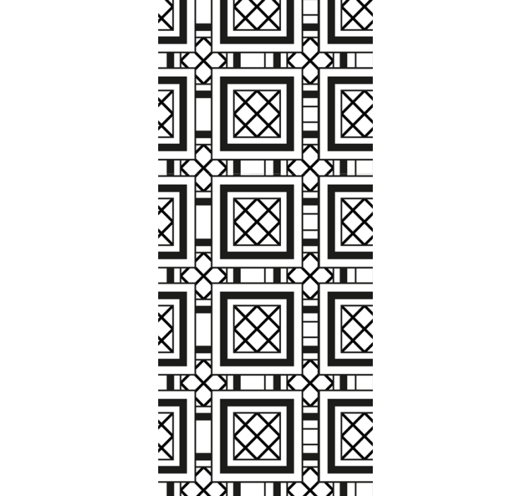 Black and white classic pattern tile wallpaper - TenStickers