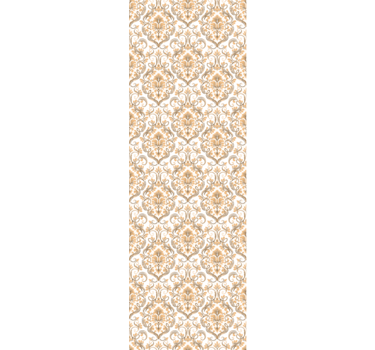 White and gold mandala-style Classic Wallpaper - TenStickers