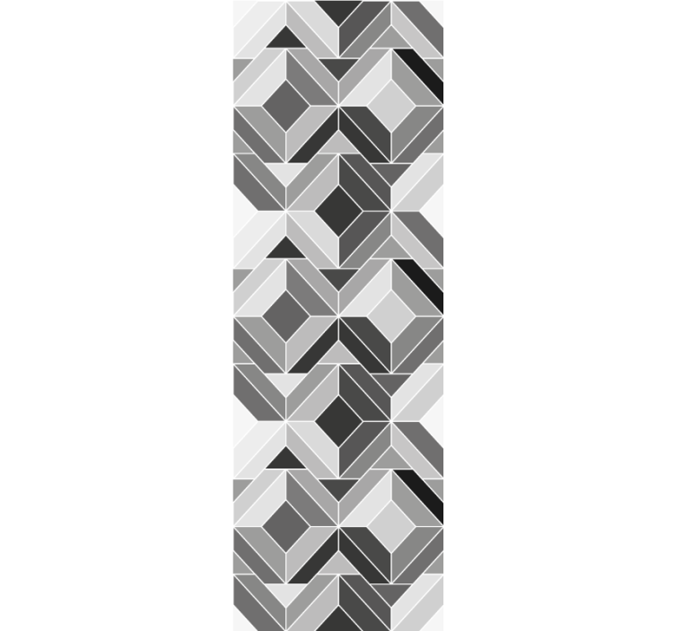 Rustic gray stone geometric pattern wallpaper - TenStickers