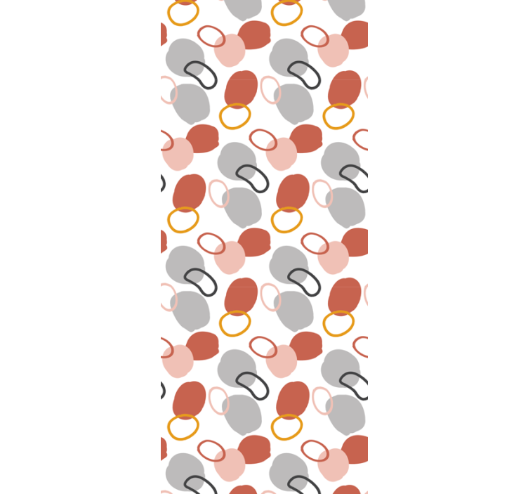 Brown and gray motif wallpaper polka dots - TenStickers
