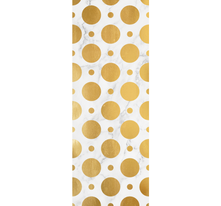 Golden Circle Pattern wallpaper polka dots - TenStickers