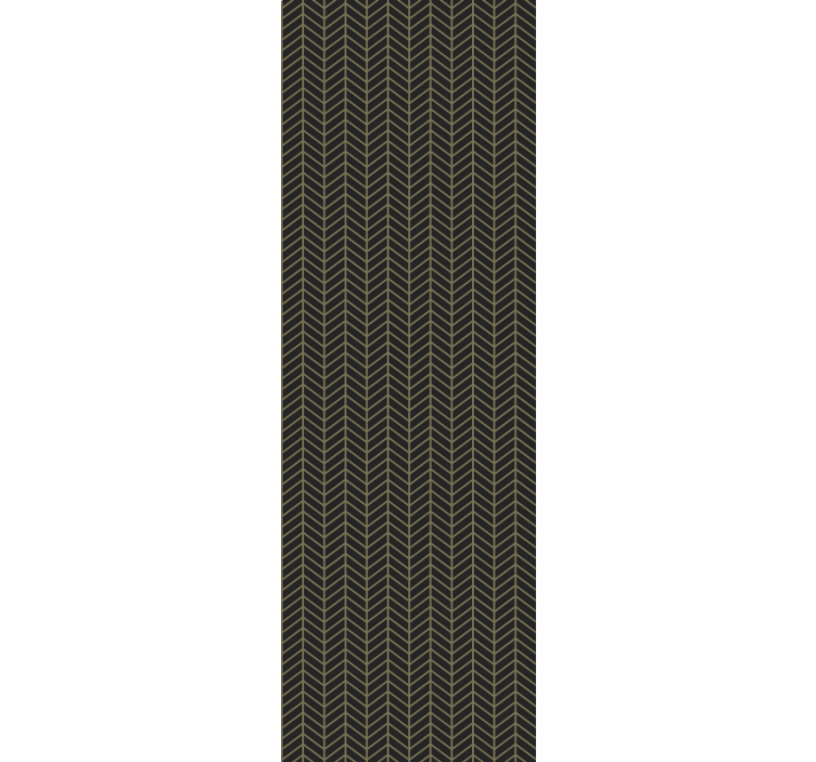 Brown with golden thin lines  bedroom wallpaper - TenStickers