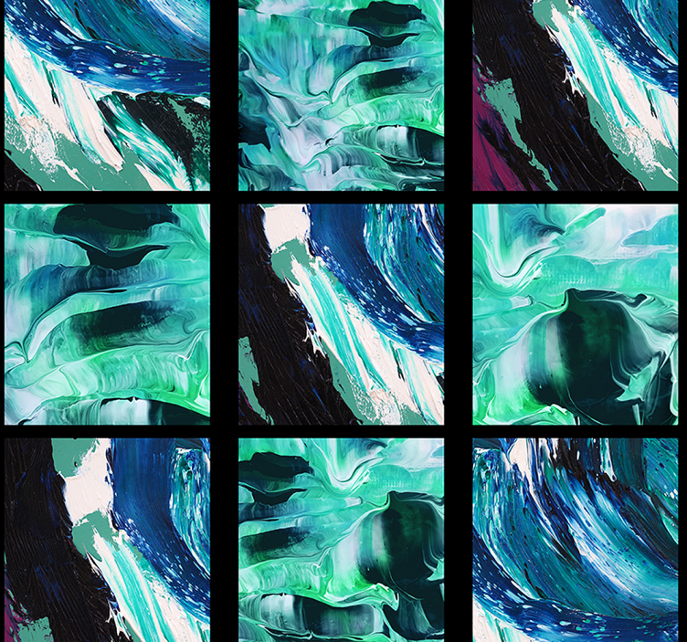 Abstract Fluid Patterns Wallpaper - TenStickers