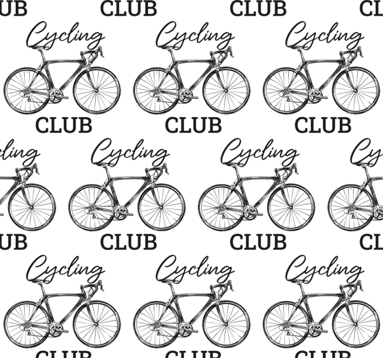 Cycling club Living room wallpaper - TenStickers