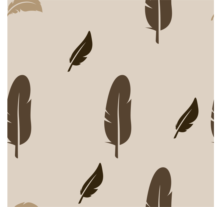 Flat draw feathers Wedding wallpaper - TenStickers