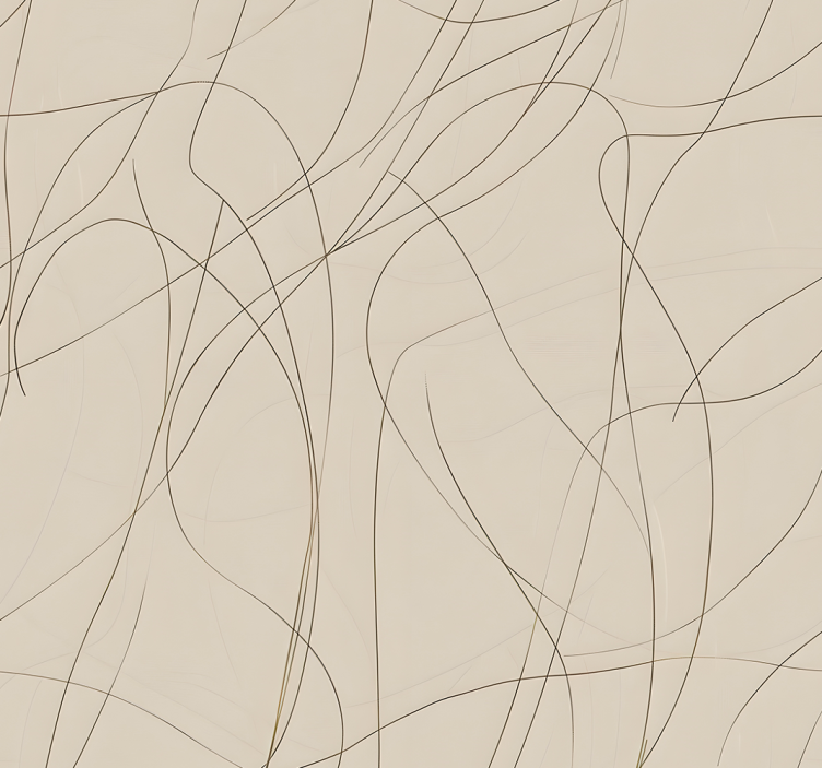 Beige design fine lines abstract wallpaper - TenStickers