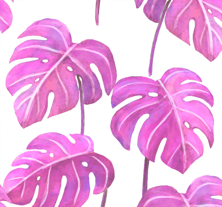 Monstera Deliciosa leaf wallpaper - TenStickers