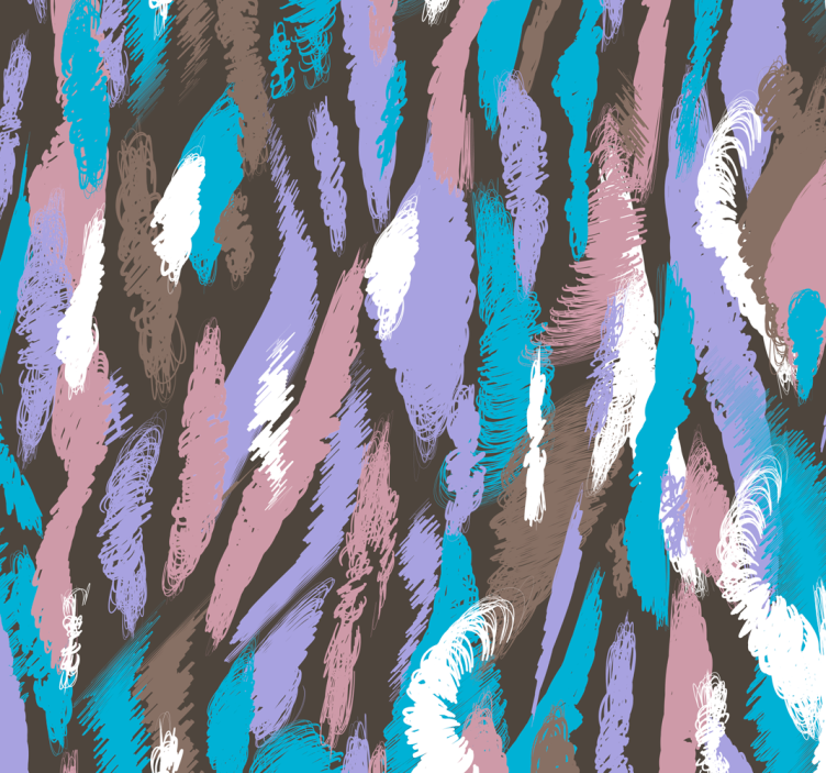 Abstract Feather Motif art wallpaper - TenStickers