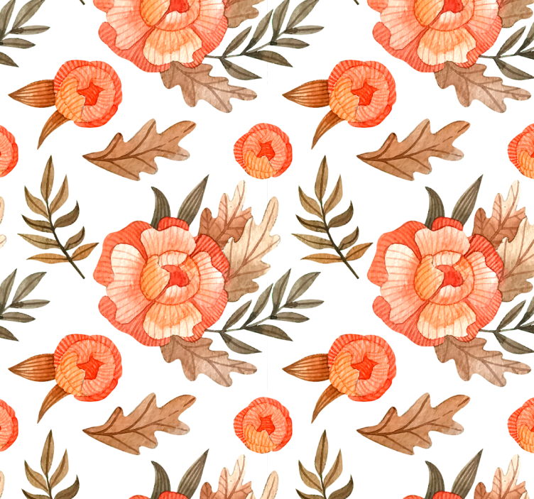 Floral Arrangement Motif flower wallpaper - TenStickers