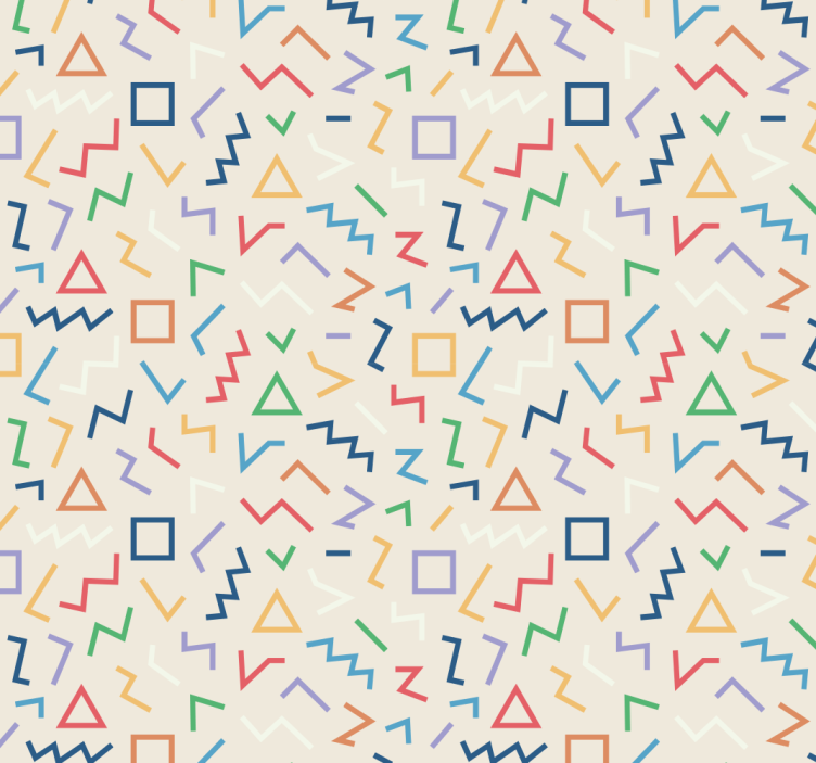 Geometric wallpaper in geometric pattern hues - TenStickers