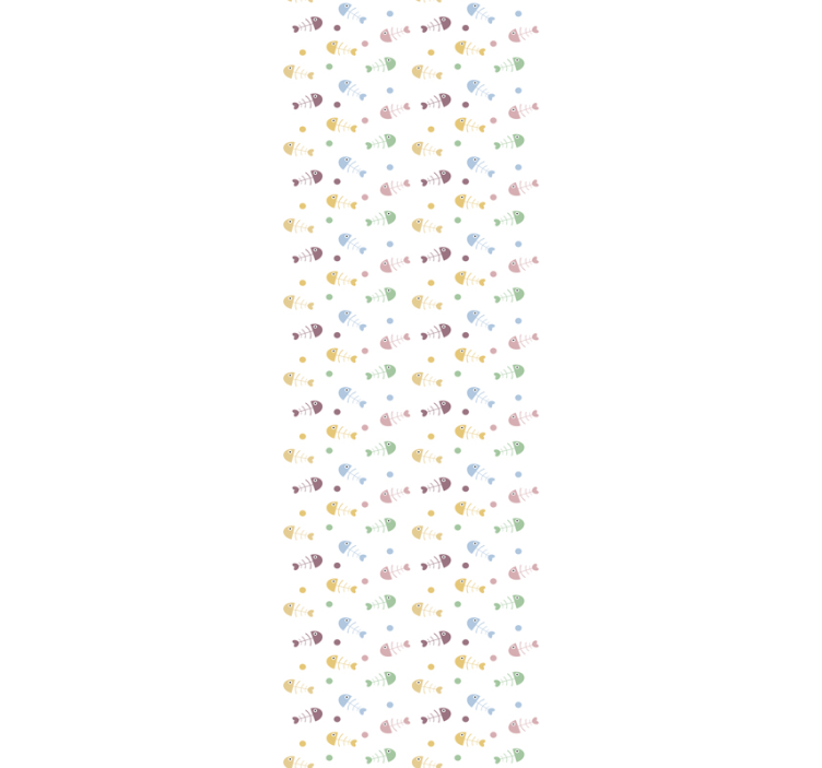 Colorful Minimalist Pattern fish wallpaper - TenStickers