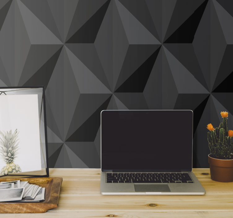 geometrical triangles 3D Triangle wallpaper - TenStickers