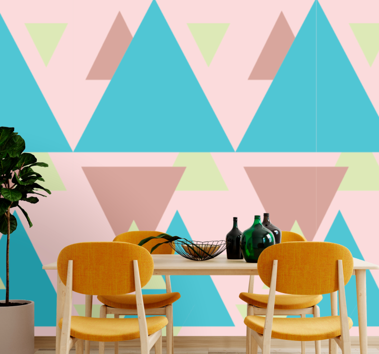 Abstract Forms Mural geometric wallpaper - TenStickers