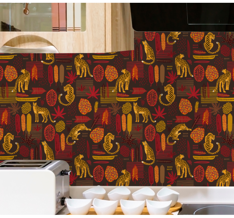 African Safari Motif animal wallpaper - TenStickers