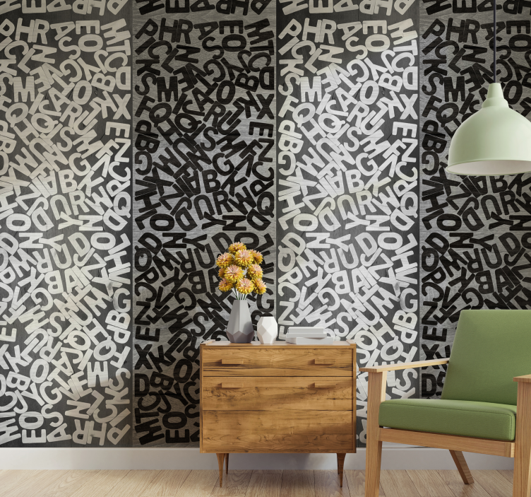 Alphabet Chaos text wallpaper - TenStickers