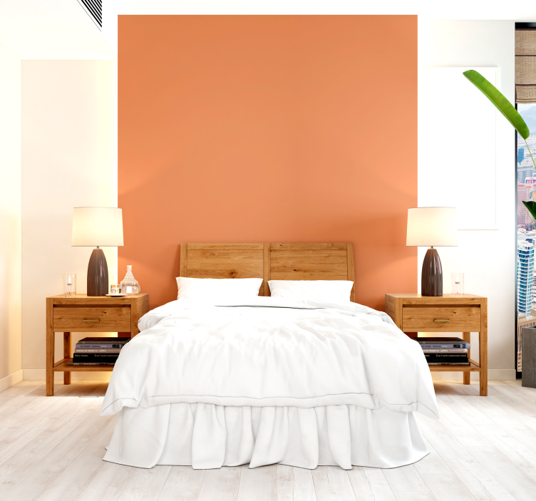 Apricot crush bedroom wallpaper - TenStickers