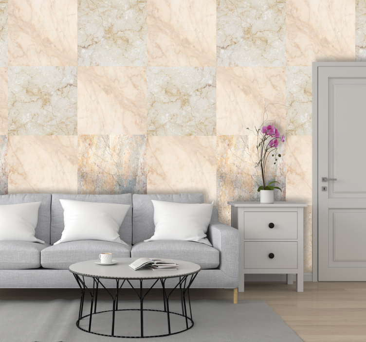 Beauty of Marble Textured Wallpaper - TenStickers