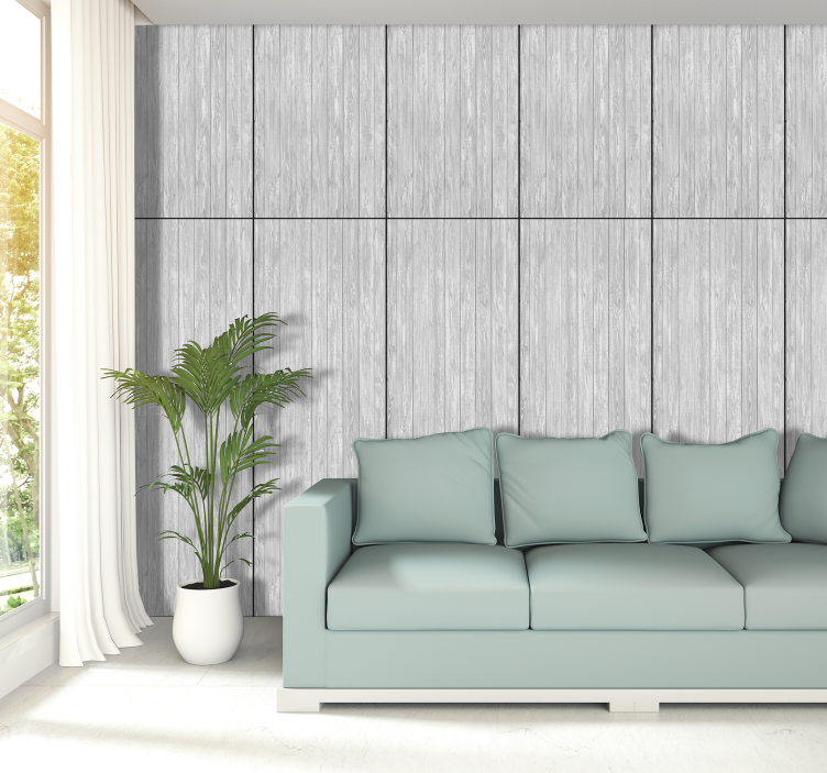 Big gray cloud Wood Texture Wallpaper - TenStickers