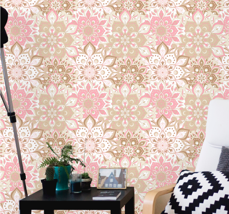 Botanical Decorative Grace floral wallpaper - TenStickers