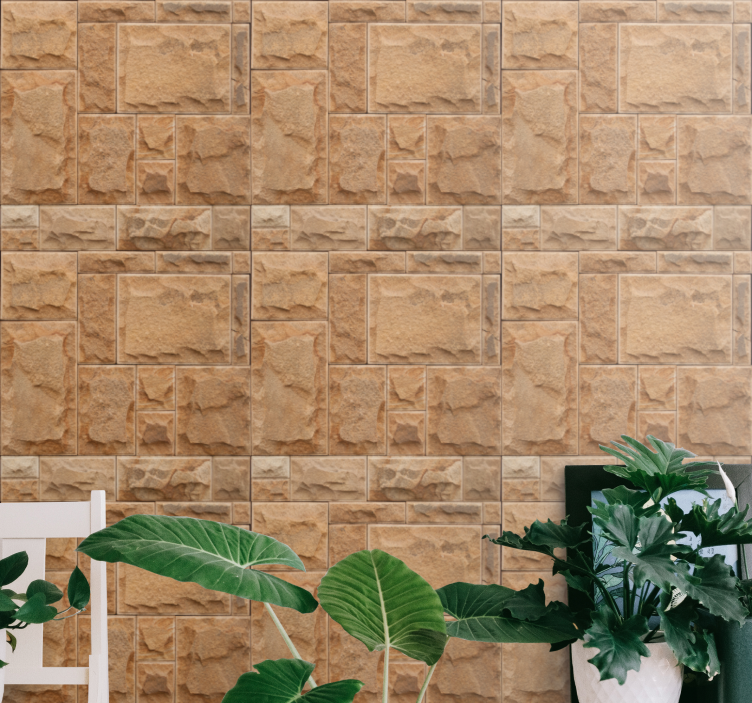 Brickwork texture stone wallpaper - TenStickers
