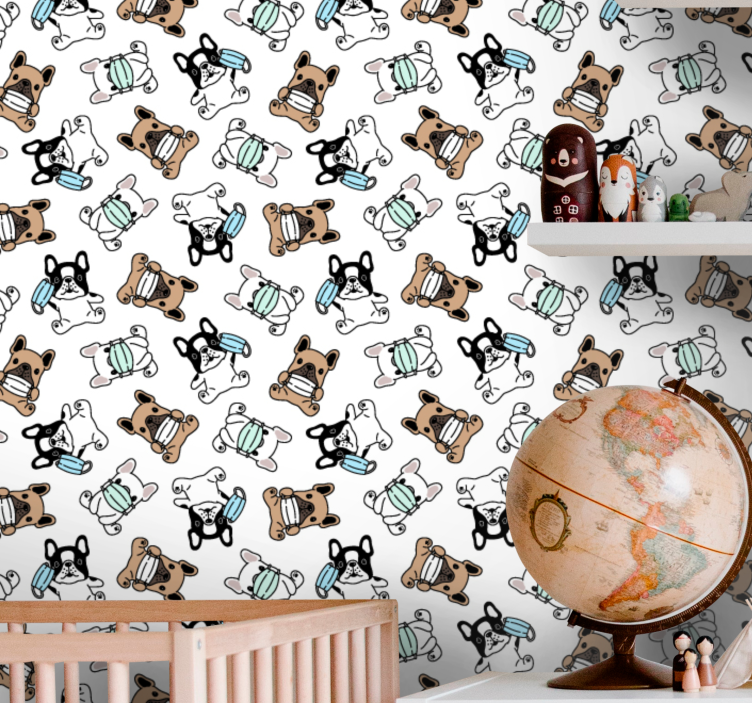 Canine Skaters dog wallpaper - TenStickers