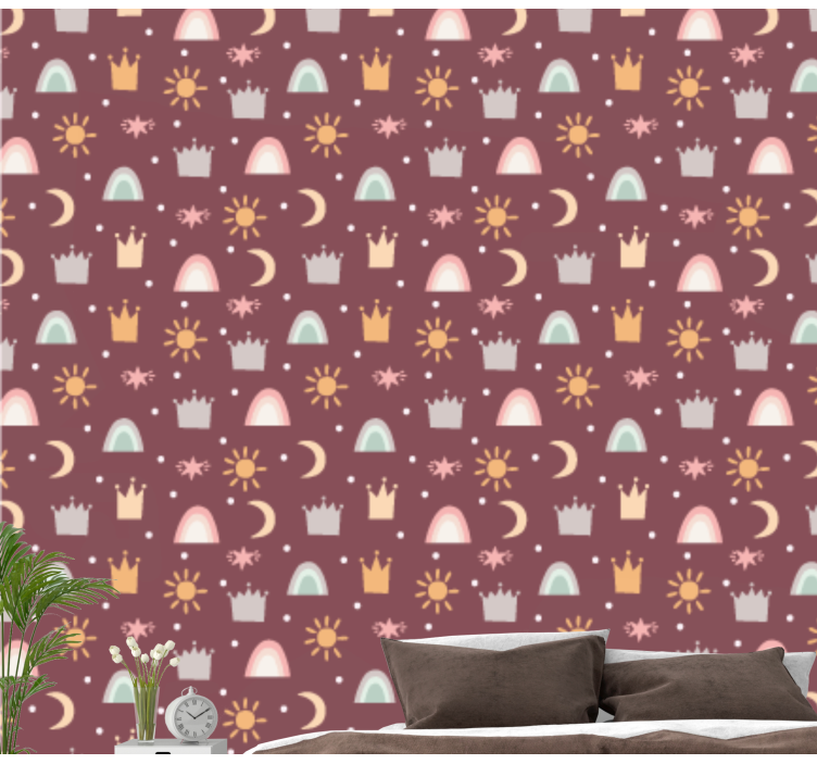 Celestial Pattern skandinavian wallpaper - TenStickers