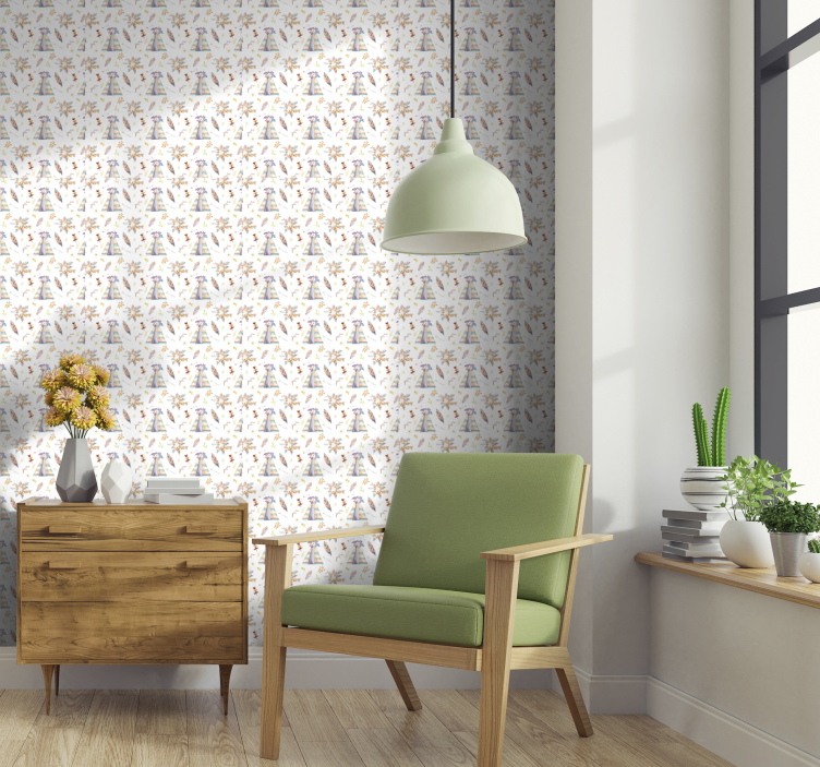 Western tent pattern custom wallpaper - TenStickers