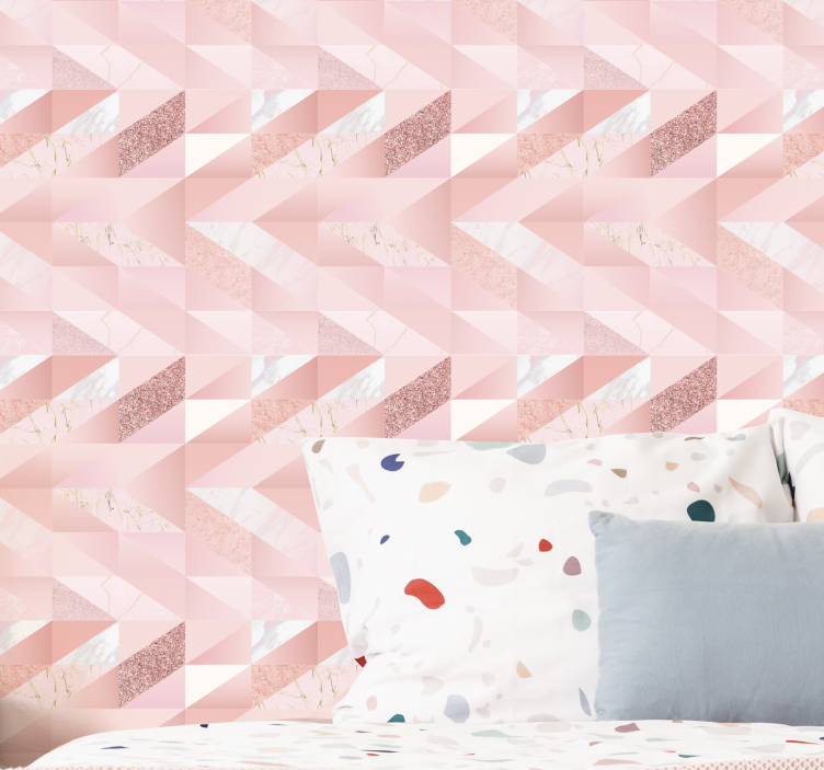 Chevron Fusion marble wallpaper - TenStickers