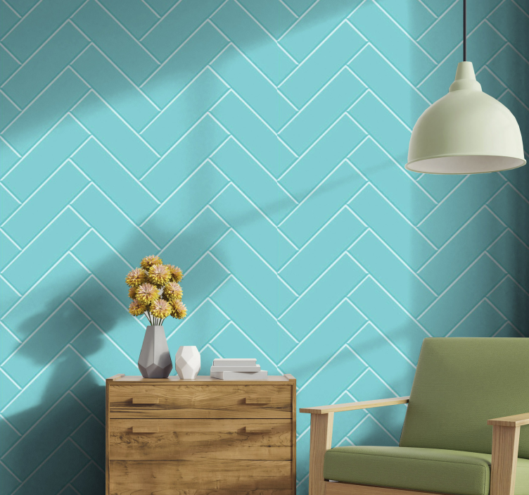 Chevron Pattern geometric wallpaper - TenStickers