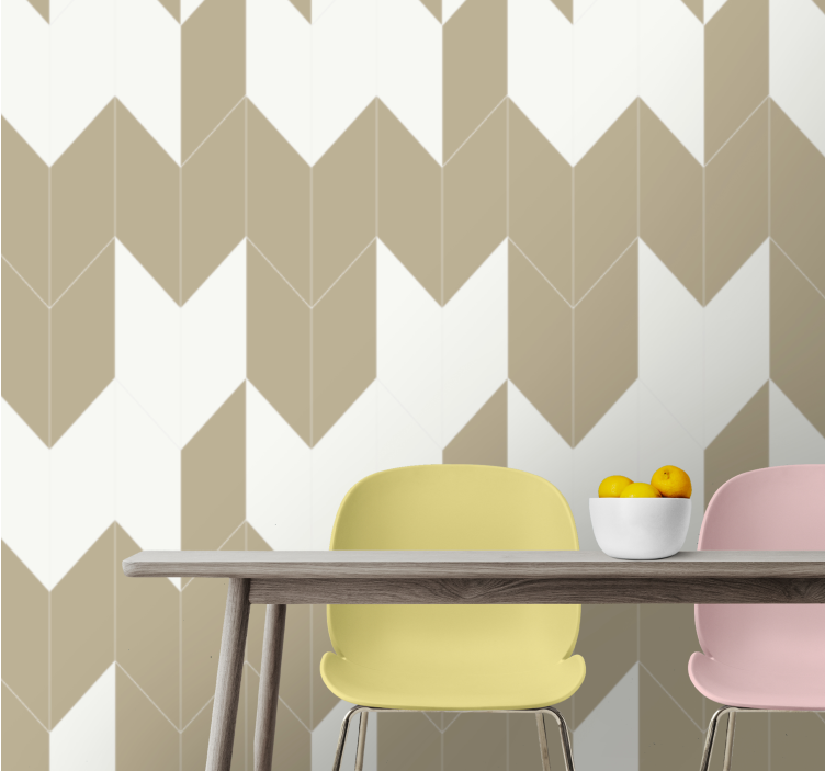 Chevron Shape Design geometric wallpaper - TenStickers